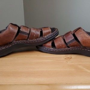 GH Bass & Co Mens Fisherman Leven II Casual Brown Leather Sandals Size 10M